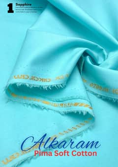 Alkaram Pima Soft Cotton|Unstitched Suit For Men|Summer Cotton 0