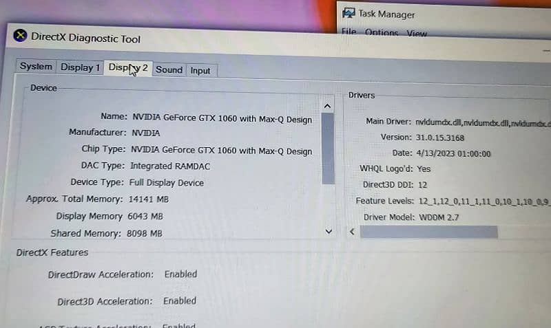 Dell g7 7588. i7 8th gen H series. Gtx 1060 6gb max Q.  Gaming Laptop 4