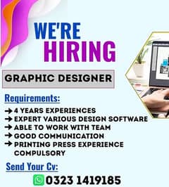 Graphic Designer Required in Printing Press