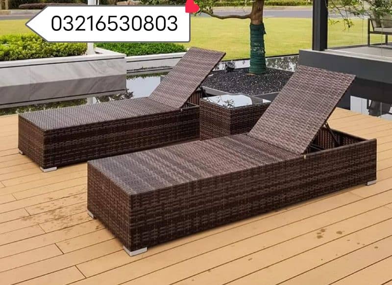 outdoor garden furniture Rattan Furniture uPVC chair park benches 6