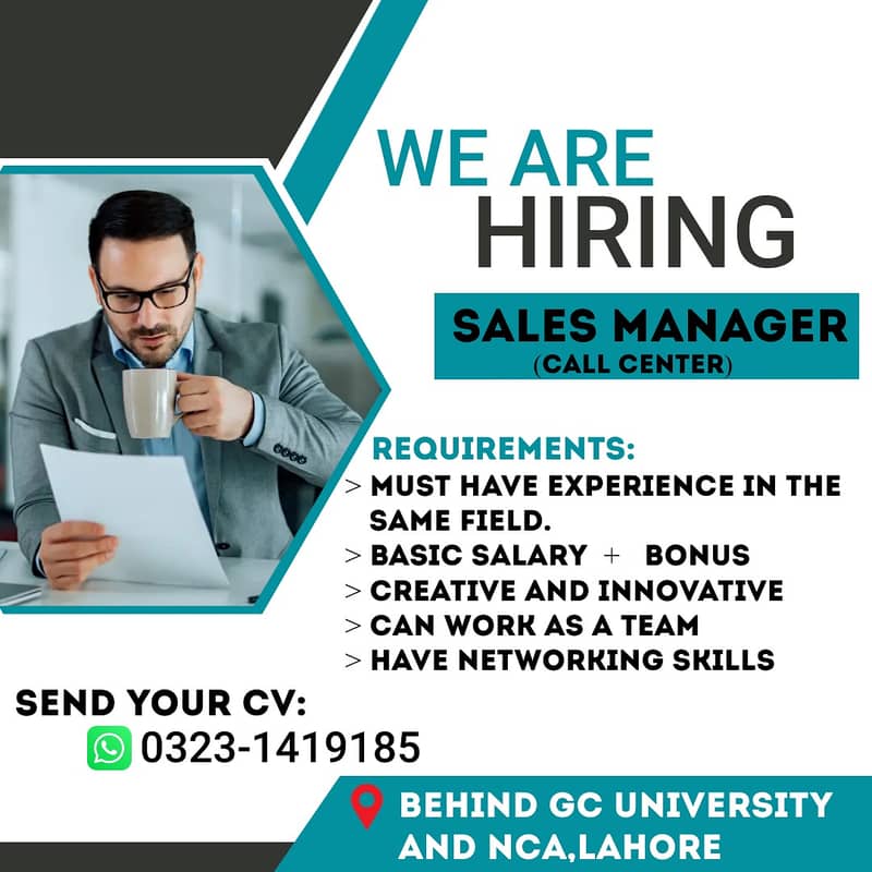 Sales Manager Wanted To drive Passionate Sales team 0
