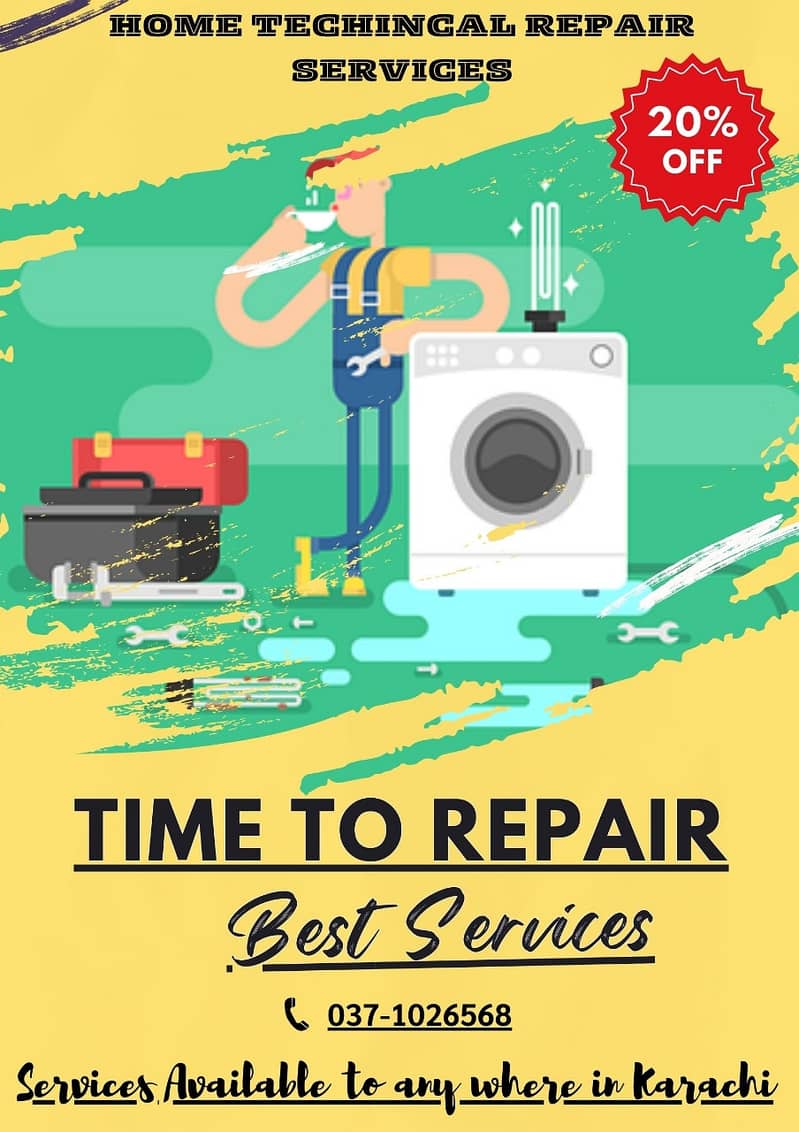 AC Service/AC Repair/WashingMachine/Microwave/Fridge repair in karachi 4