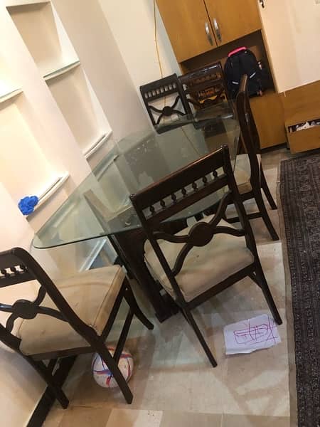 a beautiful chinoti dinning table with 6 chairs for sale 2