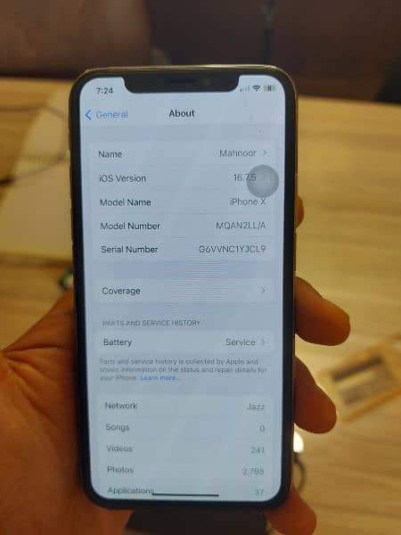 Iphone X (256 GB) 10/10- Pta Approved - 100% Genuine 2