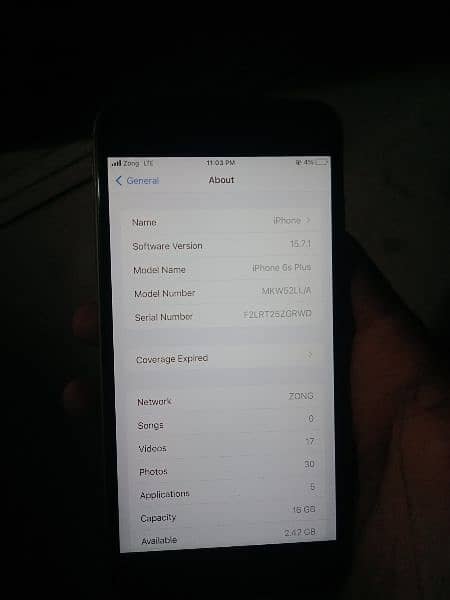 i phone 6s plus 16 gb ram PTA approved 10/10 condition with box 3