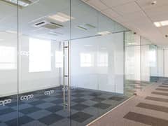 Aluminum office partitions / Glass office cabins / office glass doors