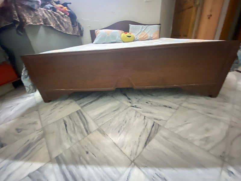 Wooden double bed only without mattress 2