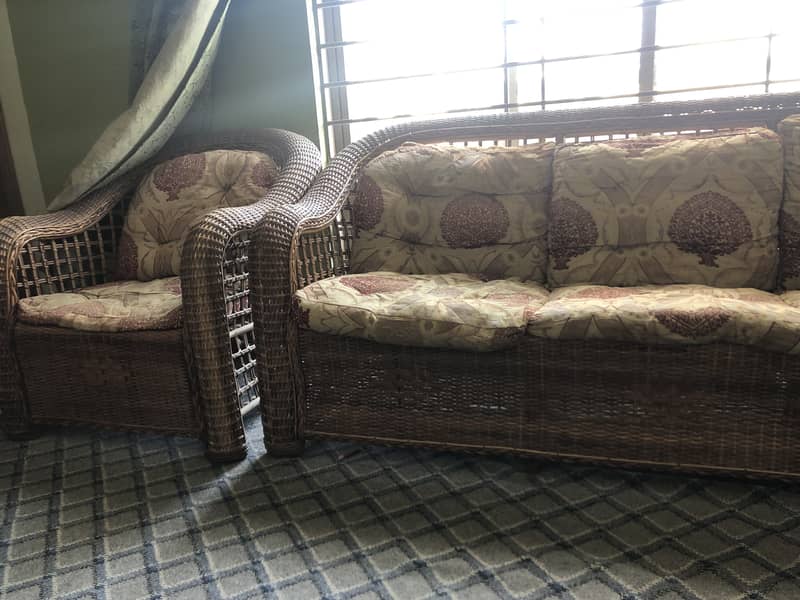 5 seater cane sofa 1
