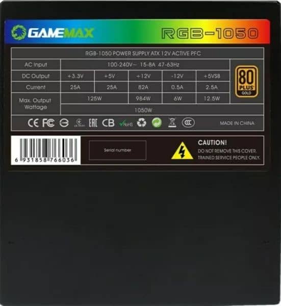 Gamemax 1050w power supply 3
