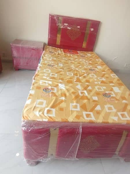 bed with side table brand new 1