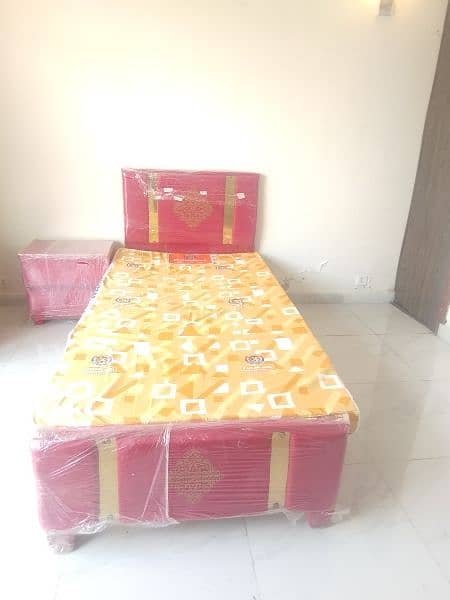 bed with side table brand new 2