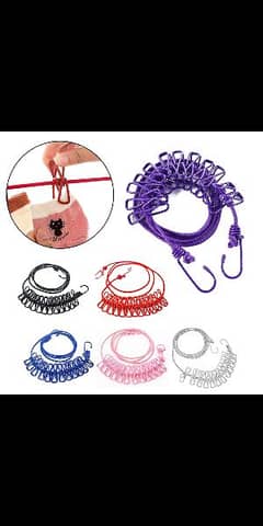 elastic clothesline 12 clips