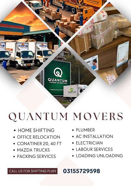 Quantum Mover | Home Shifting, Mazda, Shehzore, Container Truck, Labor 3