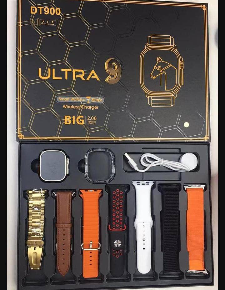 ULTRA 9 Smart Watch with 7 Strips in Different Colors. 2
