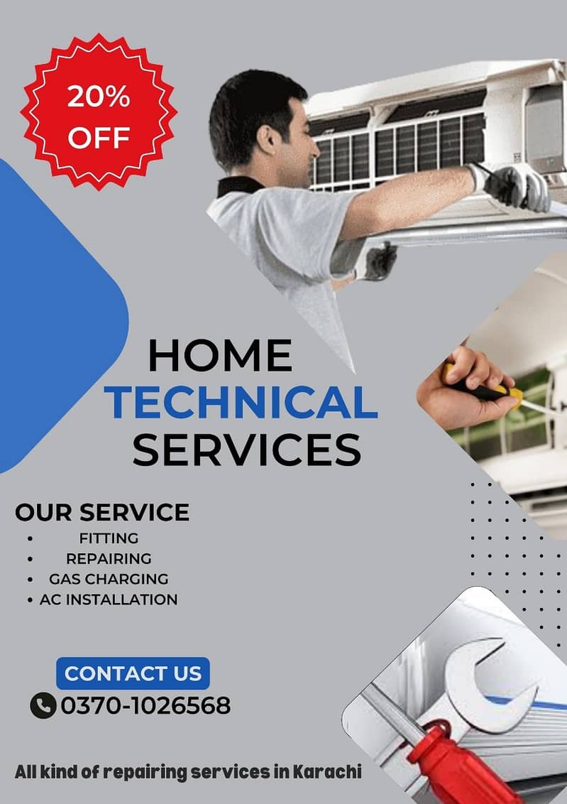 ac fridge repair in karachi/AirConditioning Refrigerator/Repairservice 1