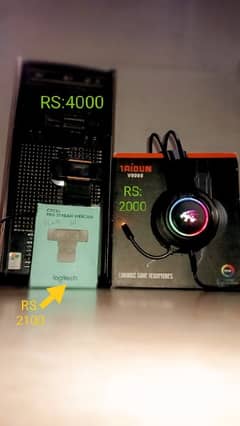 PC headset=2000|| Web cam 720p= 2000|| CPU=4000