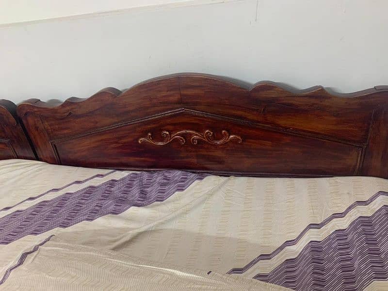 Pure Wood Sofa and 2 Palangs (Single Bed) 6