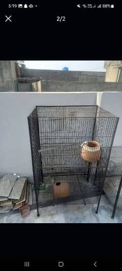 2 portion bird cage