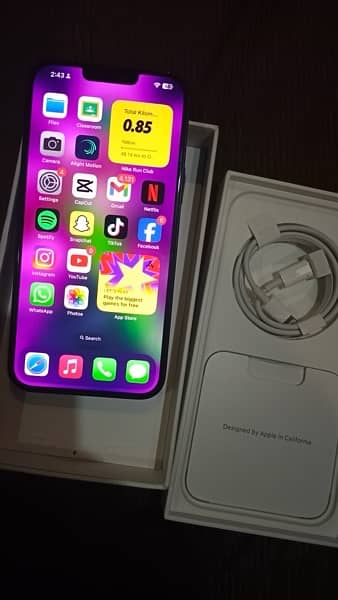 iphone 14 plus 256gb jv . . box cable 6