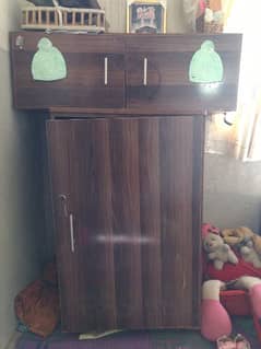 Wooden cupboard and rack