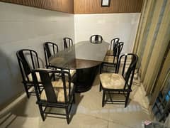 imported dining table with 8 chairs 0