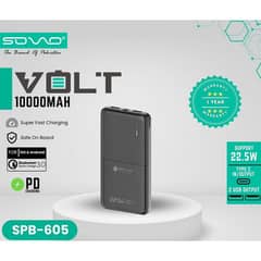 SOVO Volt SPB-605 10000mAh Portable Power Bank -22,5w fast charging. 0