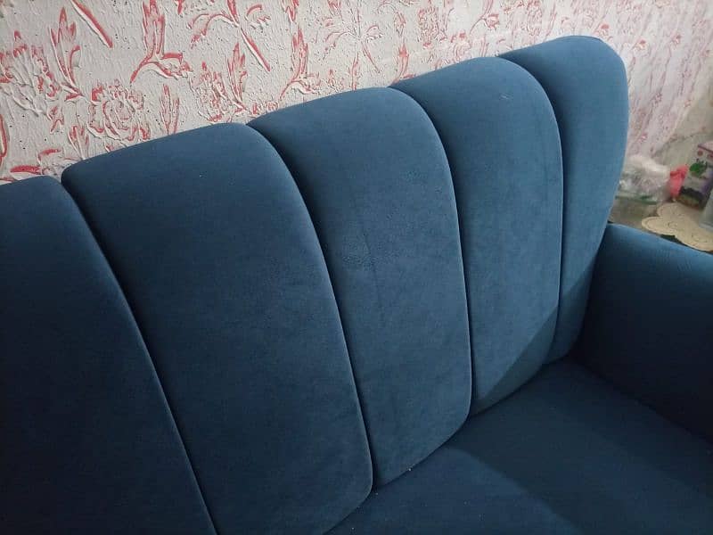 5 Seater suede sofa for sale in blue colour brand new 5