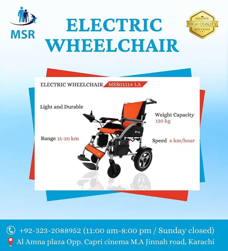 Electric Wheelchairs in Pakistan | Brand New | Warranty | MSR 14