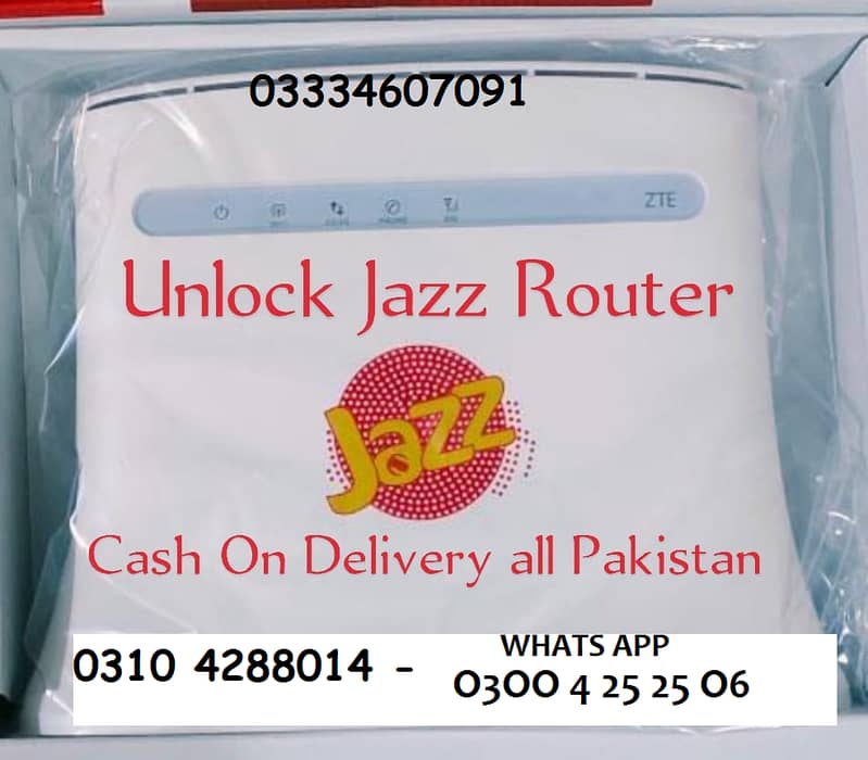 Jazz 4g router all sim work lan port limited stock O3OO42525O6 0