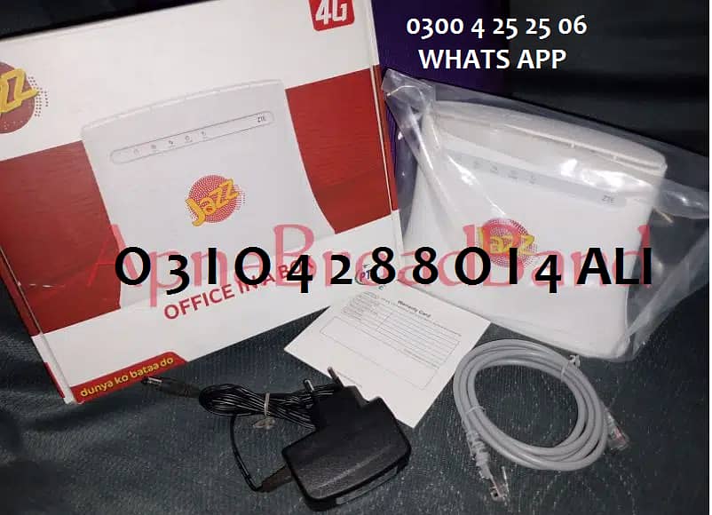 Jazz 4g router all sim work lan port limited stock O3OO42525O6 1