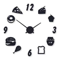 Beautiful food digit wood wall clock