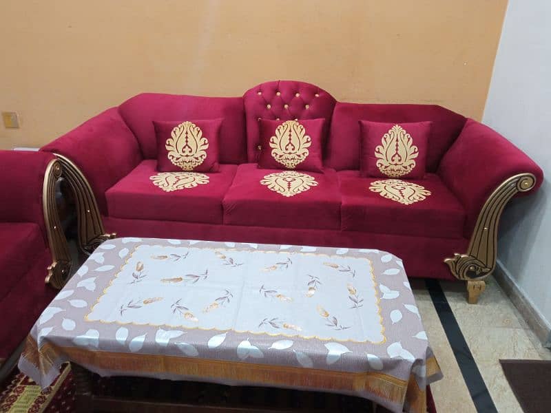 sofa set/6 seater/table set/kaleen/rug/carpet/center table/side tables 1