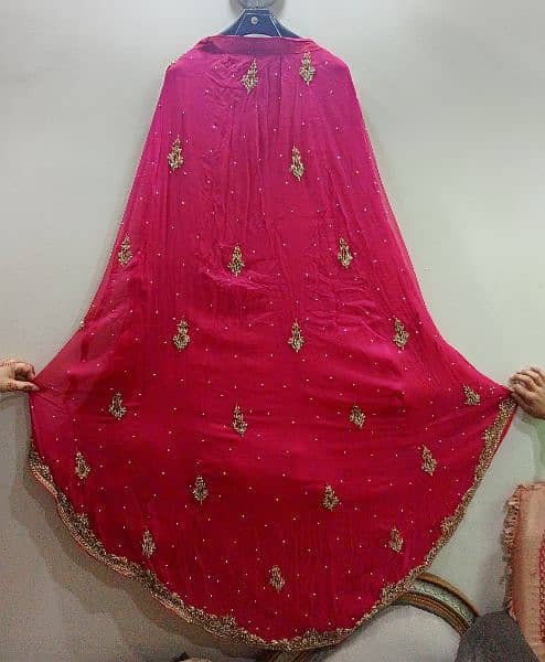 AJWA brand gorgeous red and mehroon bridal lehenga 3