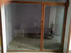 iron frame with heavy glass door size : 8.5 by 9 urgent sell