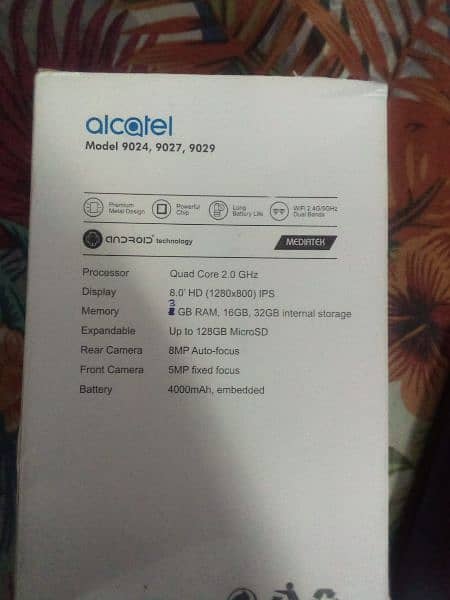 Alcatel joy tab 2 10/10 condition with box and charger 3gb/32gb 1