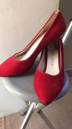 Red mettalic heel