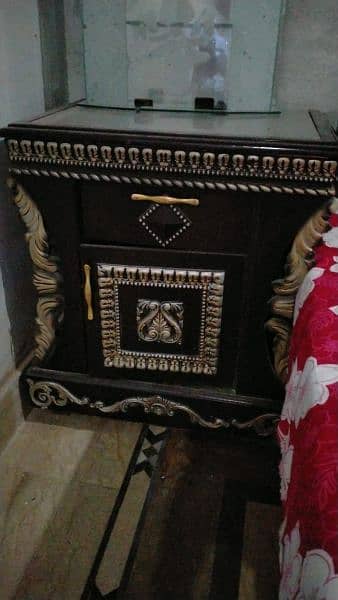 King sized wooden bed and dressing for sale. 2