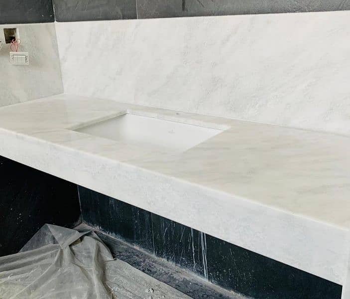 WHITE MARBLE FOR STAIRS AND KITCHEN AVAILABLE 2