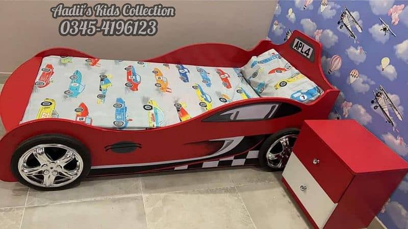 Car Bed With Free Sidetable 5