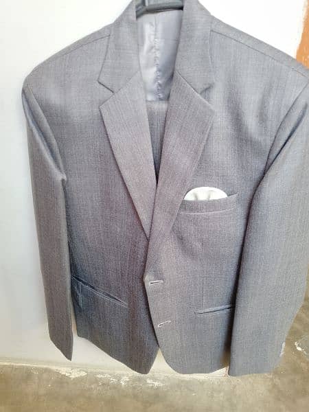 3 piece complete suit gray colour 0