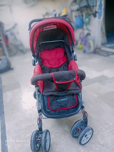 Imported Black & Red Pram - Brand New Condition! 2