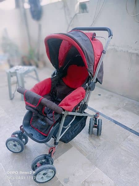 Imported Black & Red Pram - Brand New Condition! 4