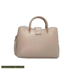 Women's PU leather plain handbag