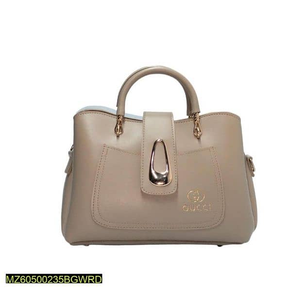 Women's PU leather plain handbag 1
