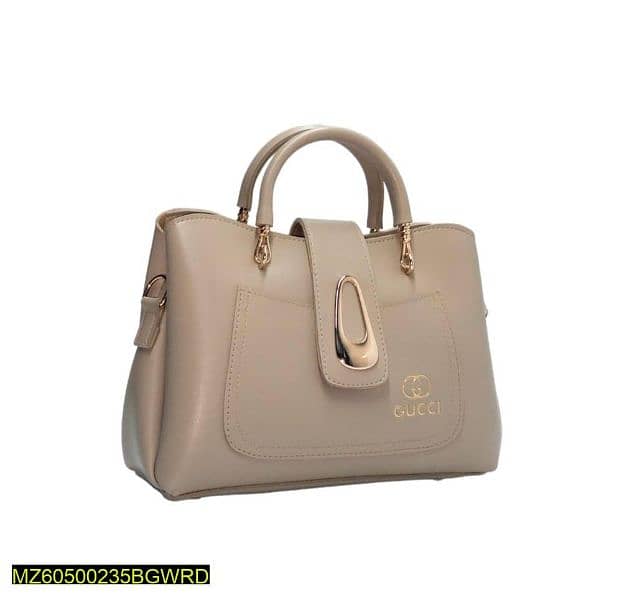 Women's PU leather plain handbag 2