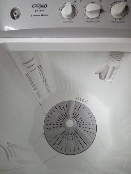 super asia washing machine model SA240 shower wash crystal 2