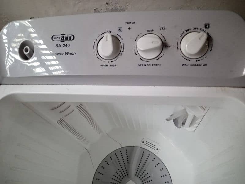 super asia washing machine model SA240 shower wash crystal 4