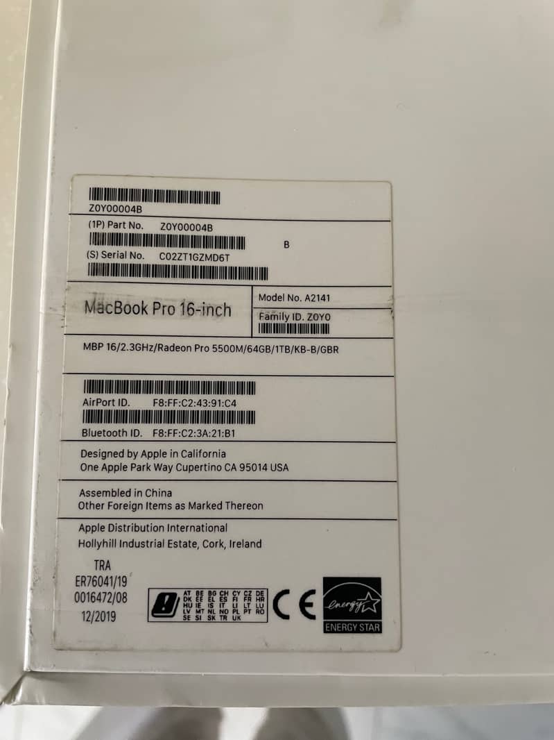 Apple Macbook Pro 16 Core i9, 64GB, 1TB SSD 4