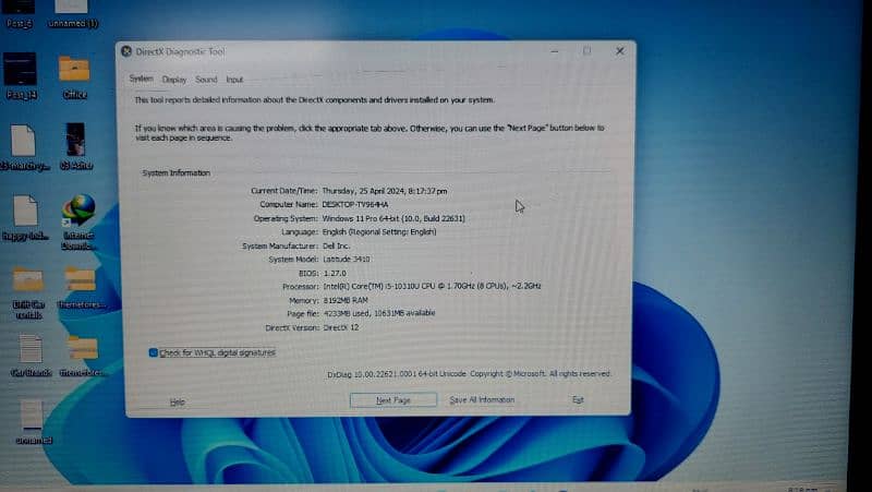 Dell Core i5 10th gen latitude 3410 3