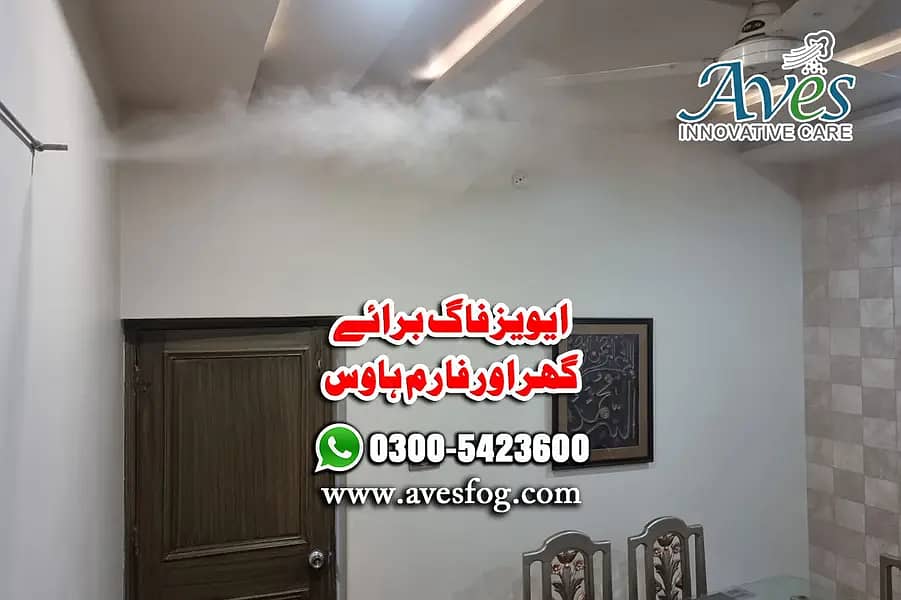 fog cooling/spray system/Mist in Pakistan/lawn/Garden cooling 3